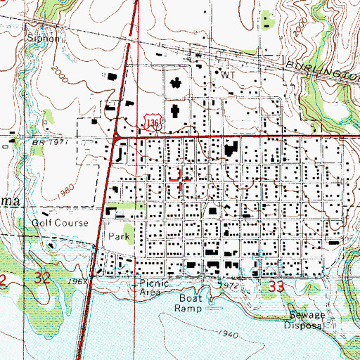 Topographic Map of Saint Joseph Catholic Church, NE