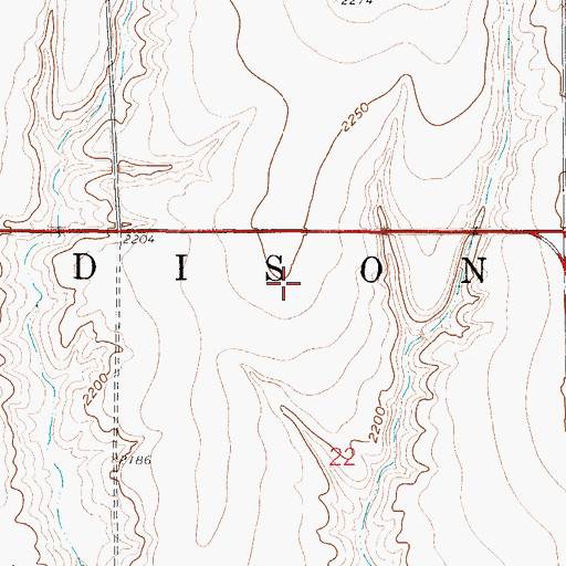 Topographic Map of Township of Edison, NE