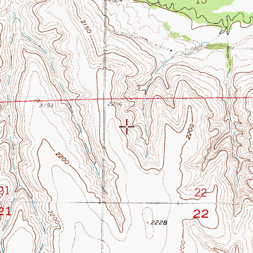 Topographic Map of Township of Lincoln, NE
