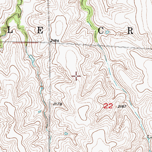 Topographic Map of Township of Maple Creek, NE