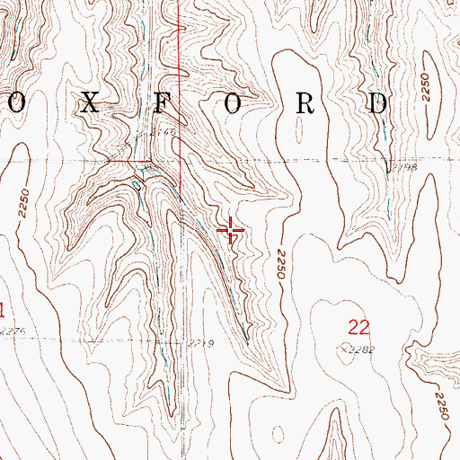 Topographic Map of Township of Oxford, NE