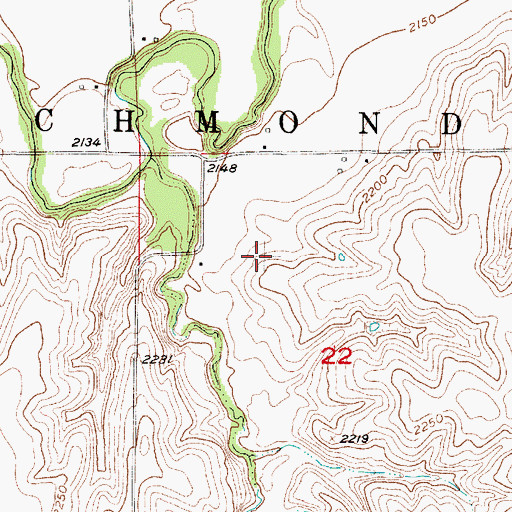 Topographic Map of Township of Richmond, NE