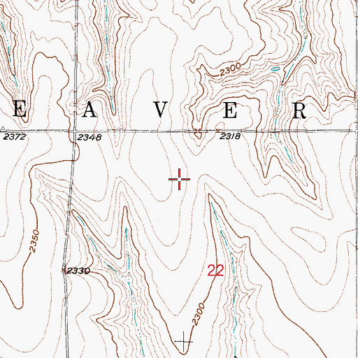 Topographic Map of Township of Weaver, NE
