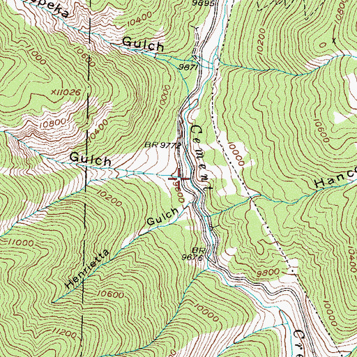 Topographic Map of Niagara Gulch, CO
