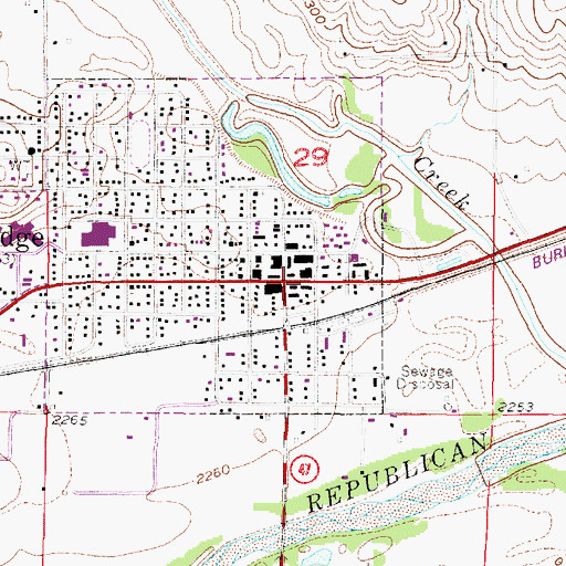 Topographic Map of Cambridge Police Department, NE