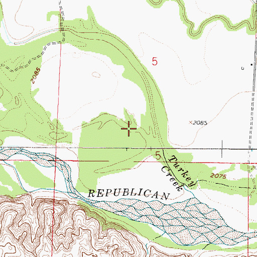 Topographic Map of Oxford State Wildlife Management Area, NE