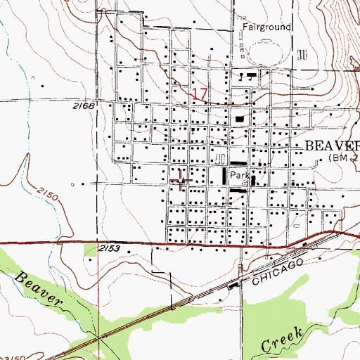 Topographic Map of First United Methodist Church, NE