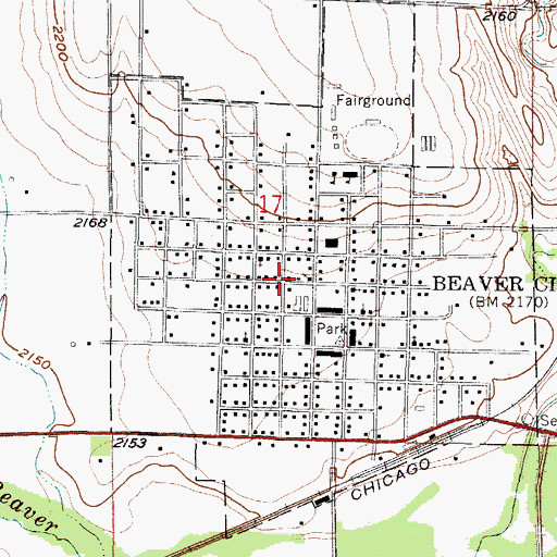 Topographic Map of Grace Brethren Church, NE