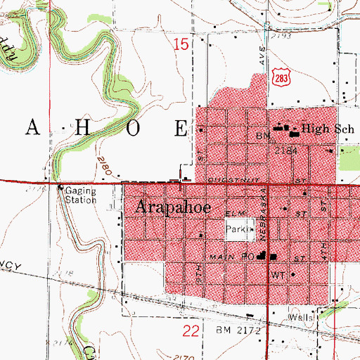 Topographic Map of Saint Germanus Catholic Church, NE