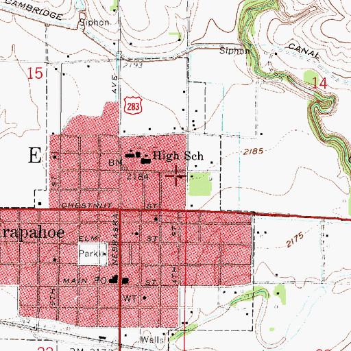 Topographic Map of Saint Pauls Episcopal Church, NE