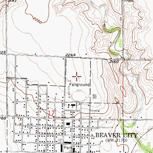 Topographic Map of Furnas County Fairground, NE