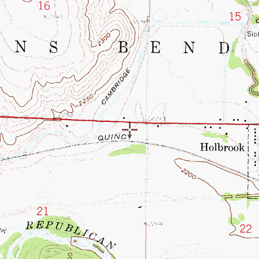 Topographic Map of Norwegian Lutheran Church Historical Marker, NE