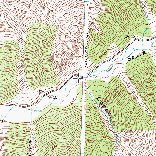 Topographic Map of Copper Gulch, CO
