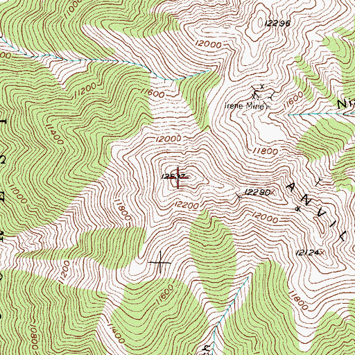 Topographic Map of Anvil Mountain, CO