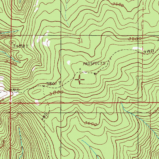 Topographic Map of Our Mountain, OR