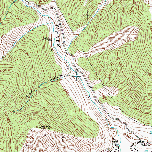 Topographic Map of Soda Gulch, CO