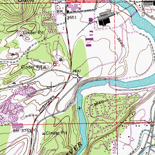 Topographic Map of Deschutes National Forest Headquarters, OR