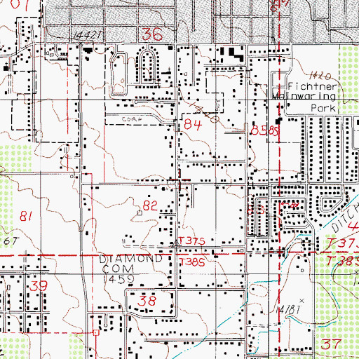 Topographic Map of Rogue River National Forest Headquarters, OR