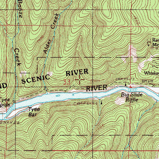 Topographic Map of Illinois Valley Ranger Station, OR