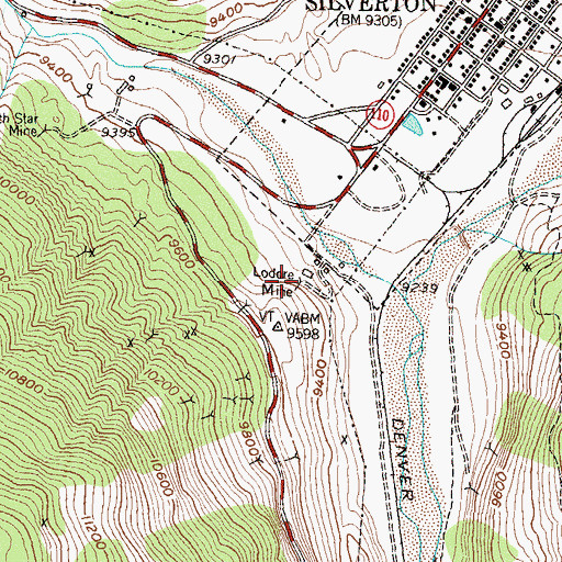 Topographic Map of Lodore Mine, CO