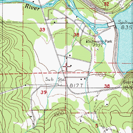 Topographic Map of Dorena Tree Improvement Center, OR