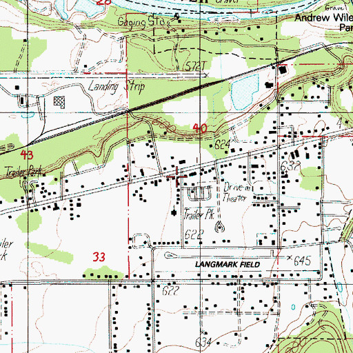 Topographic Map of Willamette National Forest Sweet Home Ranger District, OR