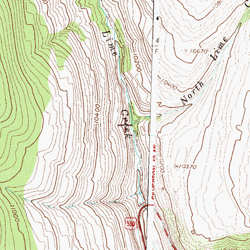 Topographic Map of North Lime Creek, CO