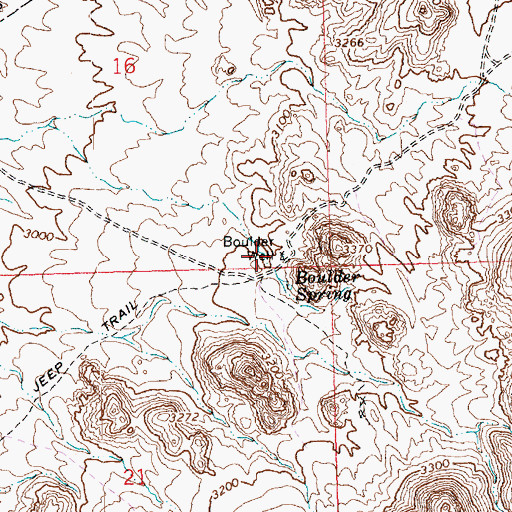 Topographic Map of Boulder Well, AZ