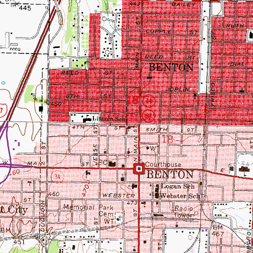 Topographic Map of Church of Christ, IL