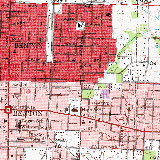 Topographic Map of Church of God, IL