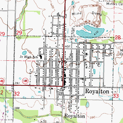 Topographic Map of First Christian Church, IL