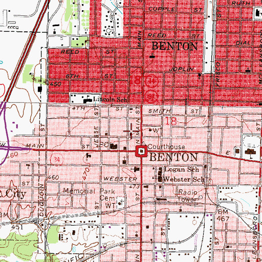 Topographic Map of First Church of Christ Scientist, IL