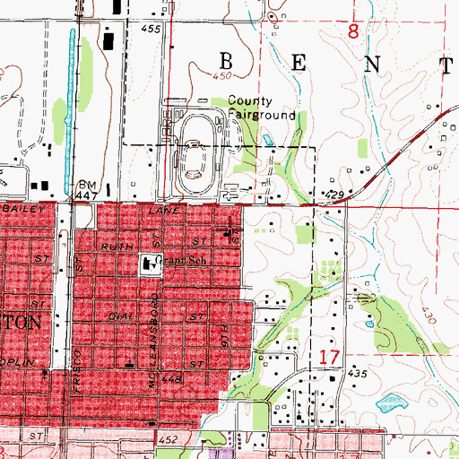 Topographic Map of First Free Will Baptist Church, IL