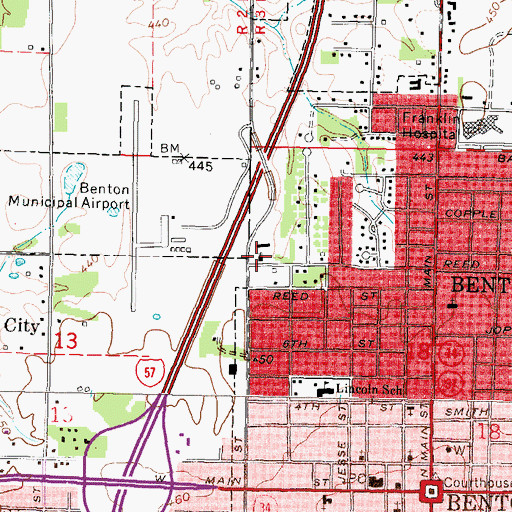 Topographic Map of Westminister Presbyterian Church, IL