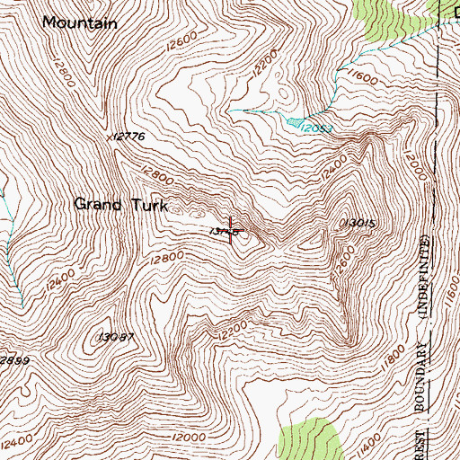 Topographic Map of Grand Turk, CO