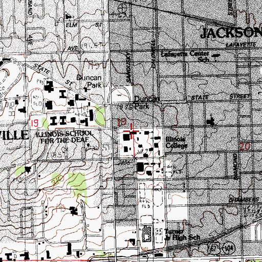 Topographic Map of Crispin Hall, IL