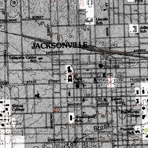 Topographic Map of First Church of Christ Scientist, IL