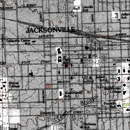 Topographic Map of Grace United Methodist Church, IL
