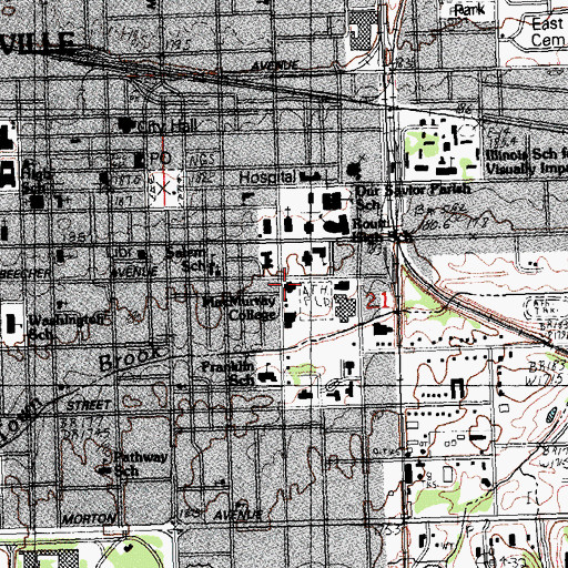 Topographic Map of Henry Pfeiffer Library, IL