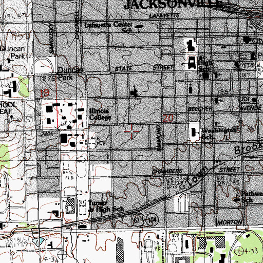 Topographic Map of Illinois Christian Home for the Aged, IL