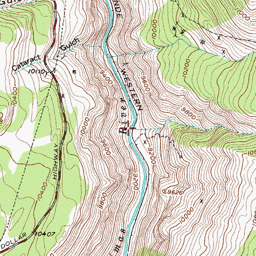 Topographic Map of Deer Park Creek, CO