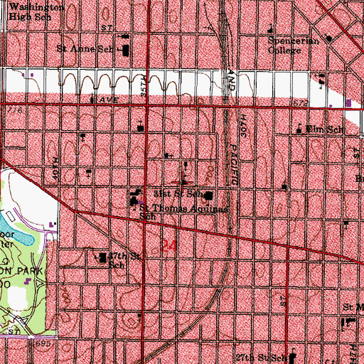 Topographic Map of Lad Lake Synergy North School, WI
