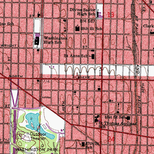 Topographic Map of Bethel United Church of Christ, WI