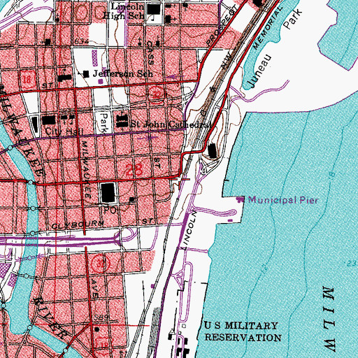 Topographic Map of Betty Brinn Childrens Museum, WI