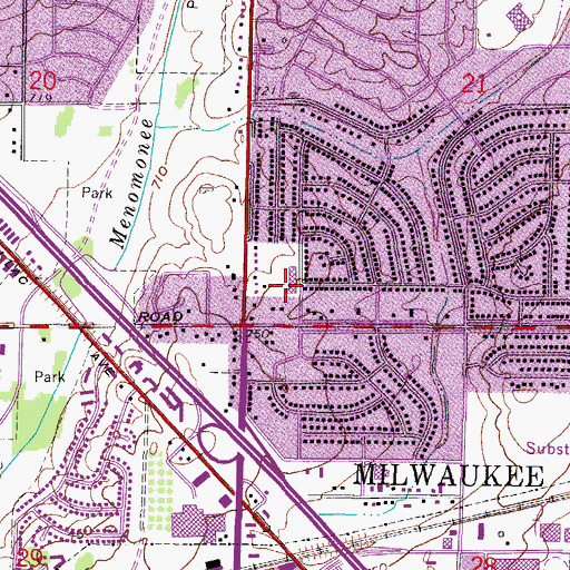 Topographic Map of Bruce Elementary School, WI