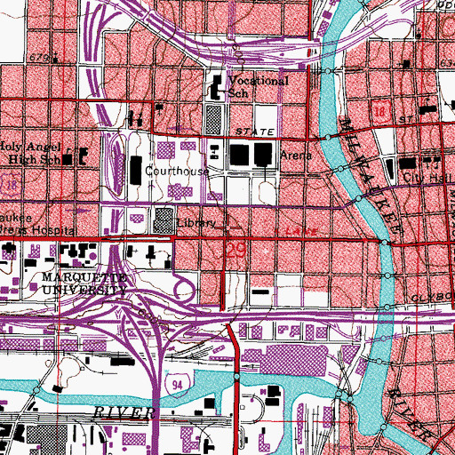 Topographic Map of Carpenter Building, WI