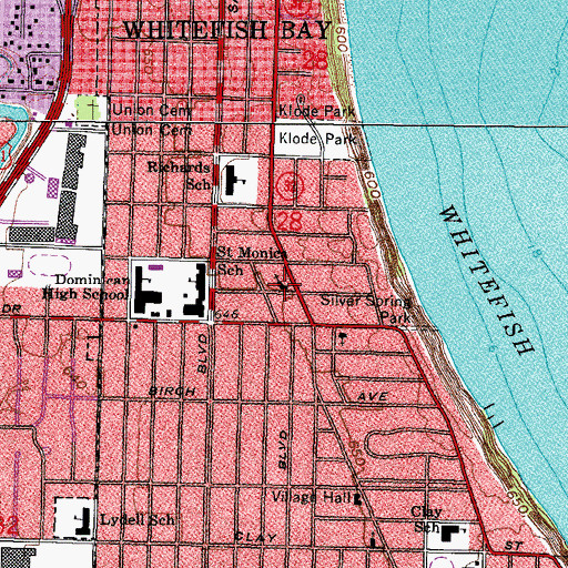 Topographic Map of Christ Episcopal Church, WI