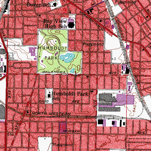 Topographic Map of Church of Christ, WI