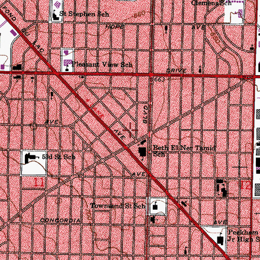 Topographic Map of The Church of Jesus Christ of Latter Day Saints, WI