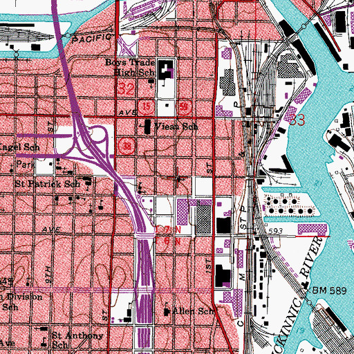 Topographic Map of Church of Our Lady of Guadalupe, WI